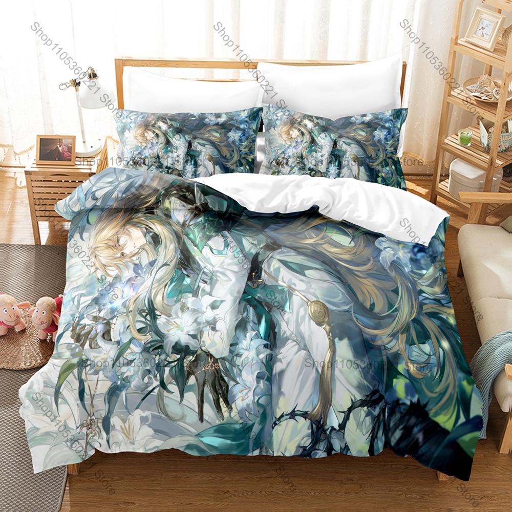 Space Fantasy Game Honkai Star Rail 3PCS Bedding Duvet Cover + 2 Pillowcases Anime Fan Quilt Set Dan Heng Welt Fantasy