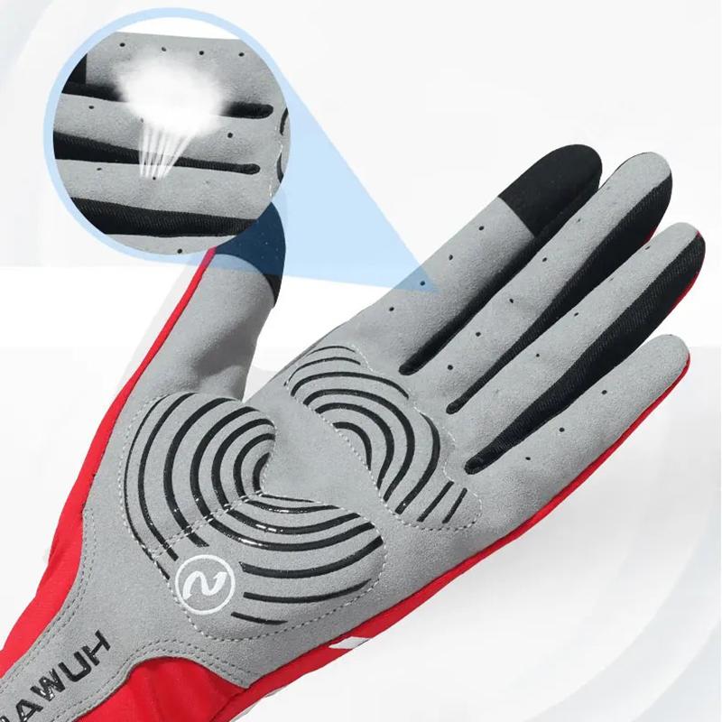 Spring Autumn Anti Slip Full Finger Gloves for Unisex Touch Screen Mesh Breathable Comfortable Gloves Outdoor Cycling Equipment