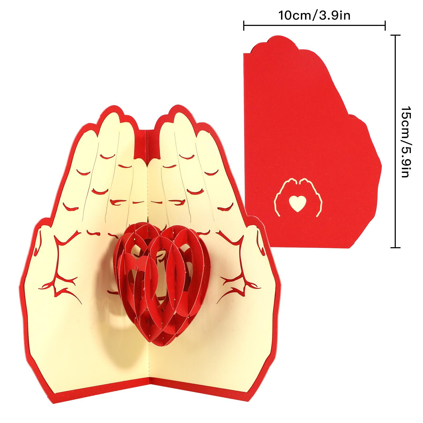 

С Днем Святого Валентина 3D Pop-Up Открытки на День Святого Валентина Любовь Навсегда Приглашение Pop UP Открытки Поздравительные Бумажная Скульптура Рукописный Текст