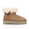 Sangpo Women's Shearling Duffle Coat Snow Boots - Warm Mid-Calf, Thick Sole, Furry Winter Cotton Boots