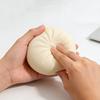 Steamed Bun Squeeze Toy Large Stress Relief Toy Slow Rebound Memory Foam Realistic Bun Shape Cute Desk Toy with Detachable Mini Steamer