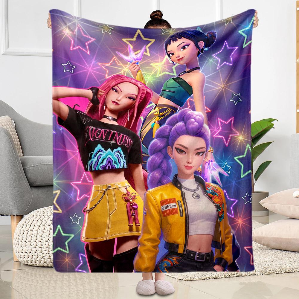 Neon Birthday Celebration Blanket Warmthful Decor Perfect for Seaside Office Chair Picnics Four Seasons Multipurpose Playful Design