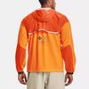 Under Armour Terrain Anorak Training Sports Color Block Logo Long Sleeve Half Zip Hooded Sweatshirt Jacket Men Jackets Orange 1370507-825