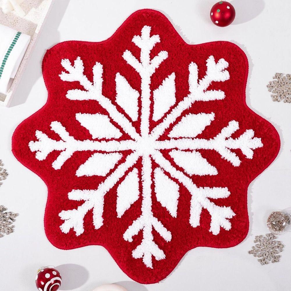 Absorbent Bathroom Mat Santa Claus Design Doormat Multi-functional Anti-slip Pad  Door Entrance