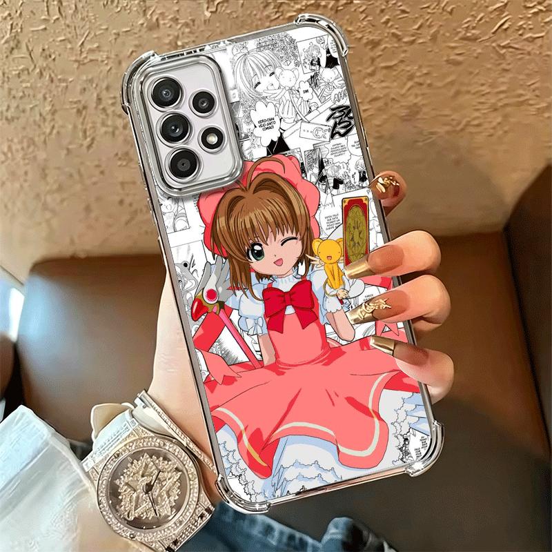 CardCaptor Sakura Anime Plating Phone Case For Samsung A17 A07 A37 A57 A16 A56 A15 A55 A14 A54 A13 A53 A26 A36 A25 A35 A24 A34 A