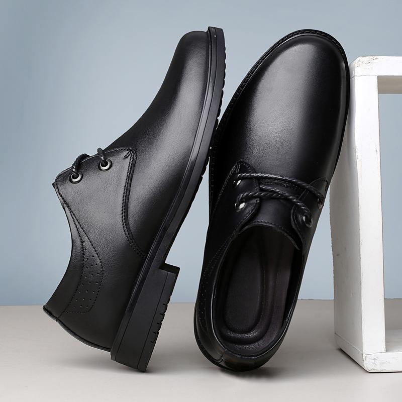 Fashion Genuine Leather Men's Slip On Footwear Male Formal Business Shoes Wedding Party Men Loafers Breath Driving Shoes Lazy Moccasins