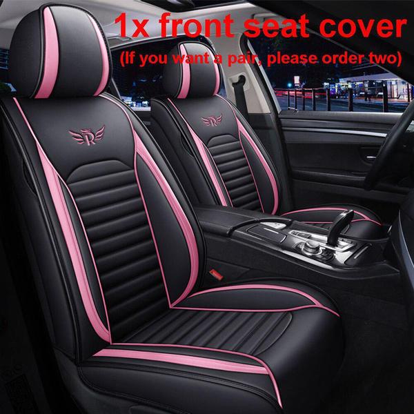 Universal Car Seat Cover Luxury Car Single Front Seat Mat PU Leather Full cover Cushion Protector Cover