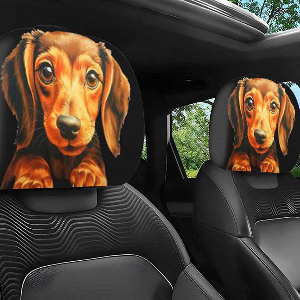 Car Headrest Protector Front Headrest Protector Decoration 2 Pieces Washable Reusable Automotive Interior Decorations For Sedan