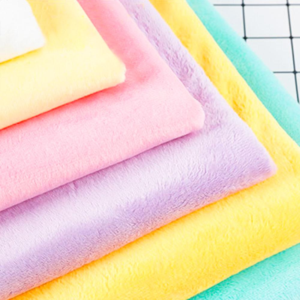 Big Size Solid Color Short Plush Velvet Fabric Super Soft Diy Handmade Home Textile Toy Apparel Cushion Pillow Blanket Material