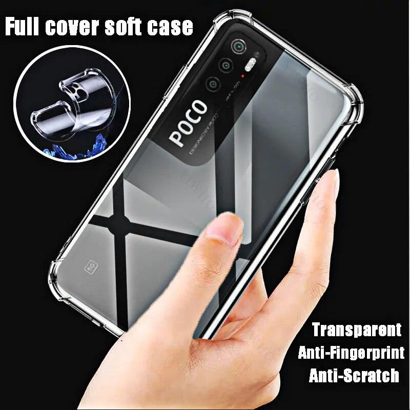 Für Xiaomi Poco M3 Pro 5G Telefon Soft Case HD Transparent für Xiaomi Poco M3Pro 5g 6,5" M2103K19PG Stoßfest Anti-Scratch Abdeckungen