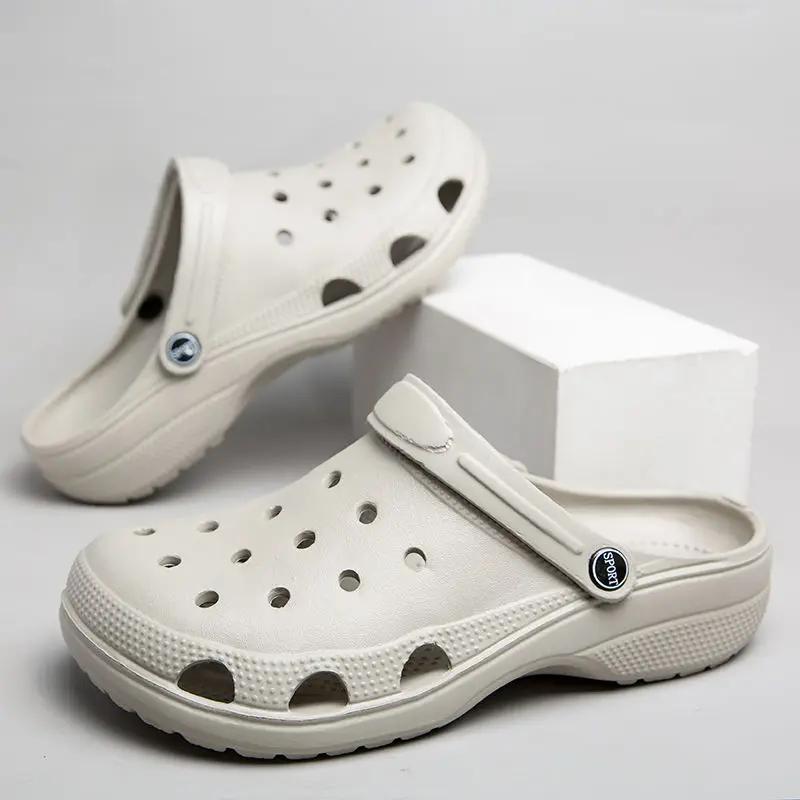 Chinelos Sapato Masculino Mules Macio Eva Buraco Tamanco Plataforma Meia Chinelo Masculino 2025 Designer Luxo Alta Qualidade Estilo Chinelos