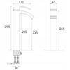 Bathroom washbasin tap, chrome, tall, standing, countertop, silver