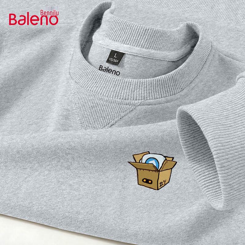 Baleno Men s Crewneck Loose Fit Cotton Sweatshirt M