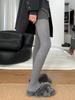 Autumn And Winter High-Waisted Rhombus Hollowed-Out Pantyhose Women'S Korean Micro-Pressure Thin Leggings Gray Versatile Pantyhose