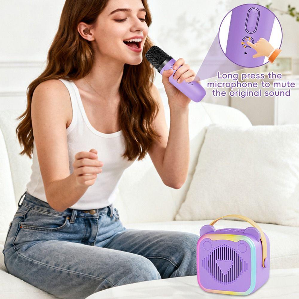 HIFI Surround Mini Karaoke Machine 3.5mm Earphone Mini Home Karaoke Speaker Home Karaoke