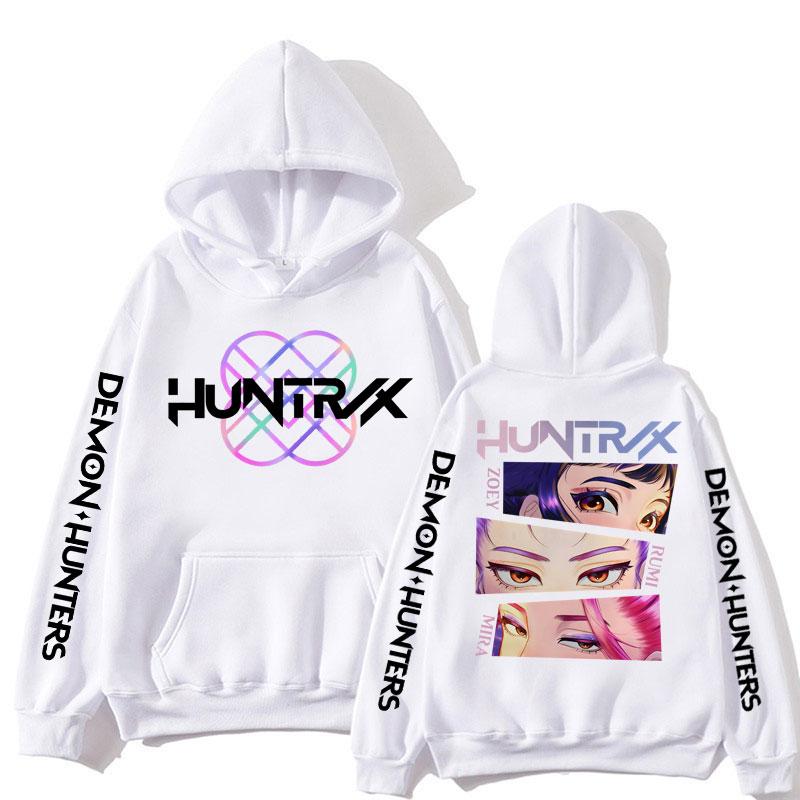 Kpop Anime Demon Hunters Huntrix Girls Hoodie Men Women Fashion Aesthetic Sweatshirt Oversized Fleece Y2k Long Sleeve Streetwear
