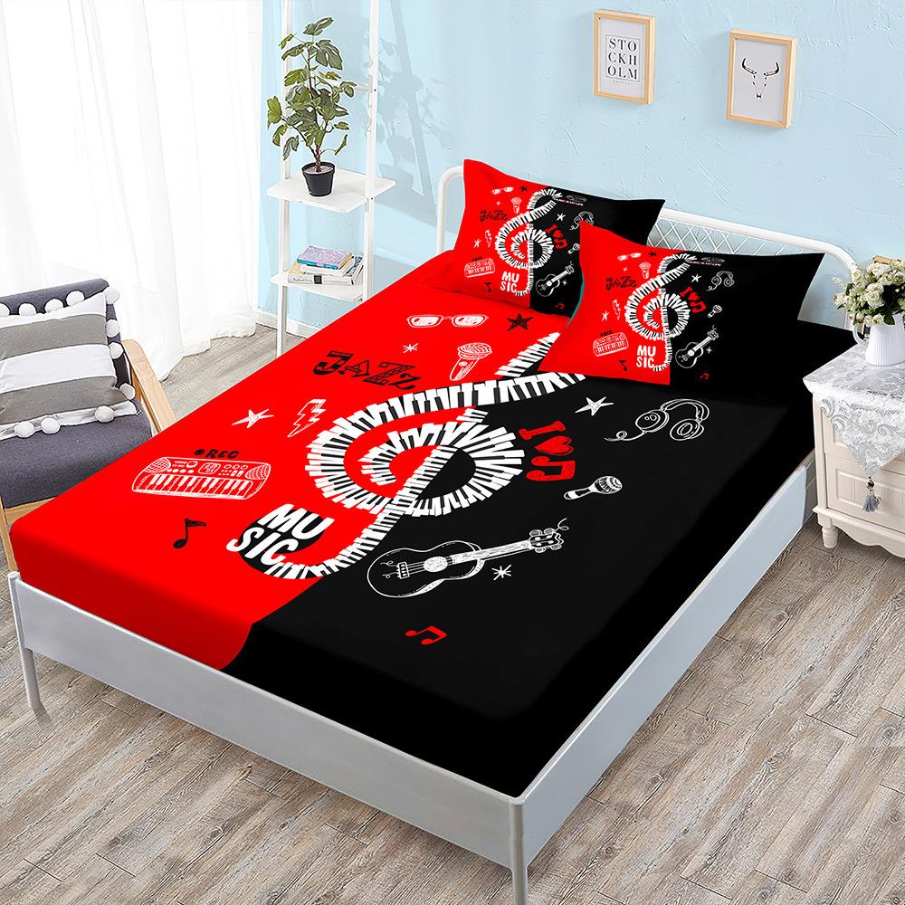 Mattress Four-Piece Set Hip-Hop Graffiti Style Digital Printing Mattress Protective Cover Four-Piece Set Batch