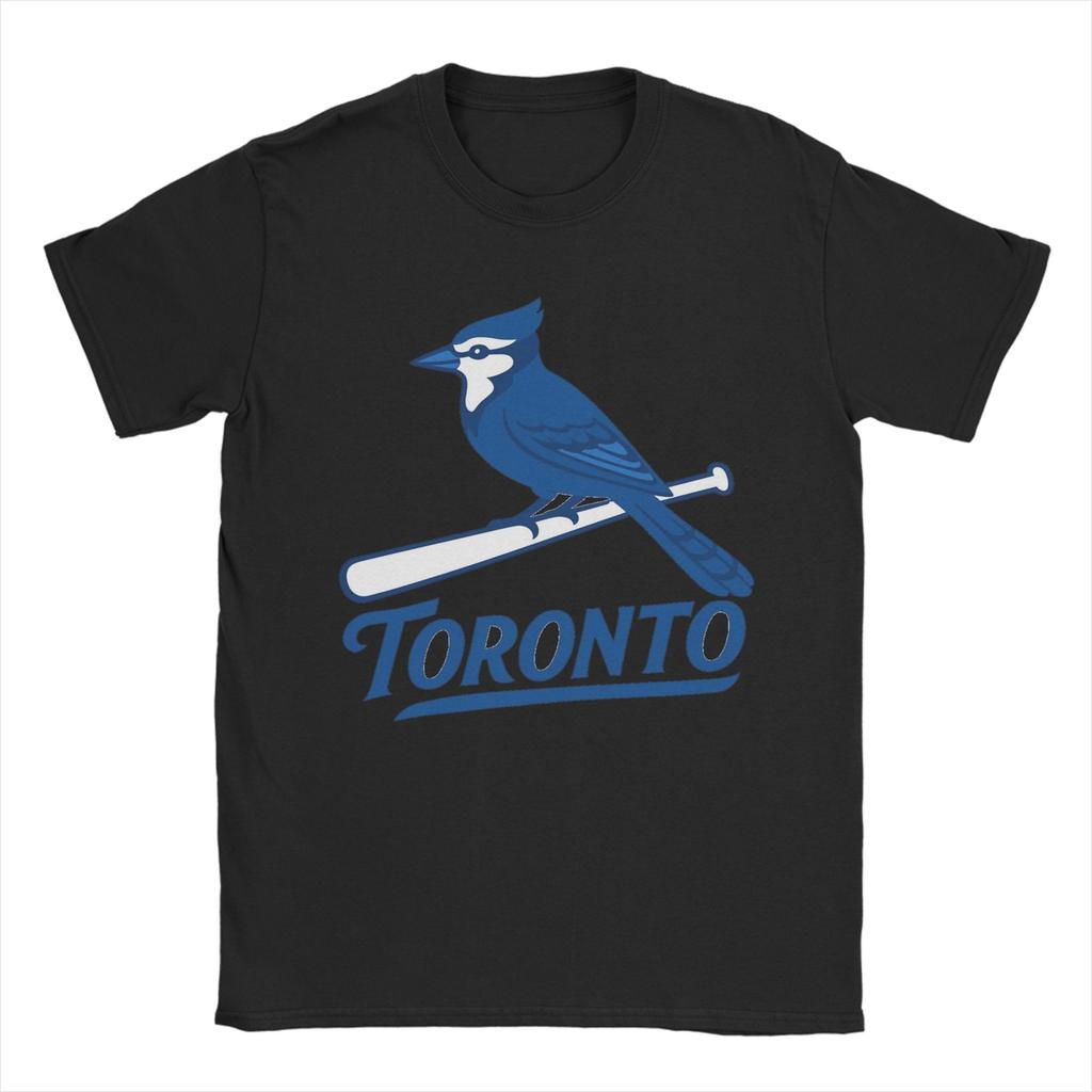 Toronto BlueJaysBird TShirt Unisex Funny Pure Cotton Tees Round Collar Short Sleeve T Shirt Plus Size Tops