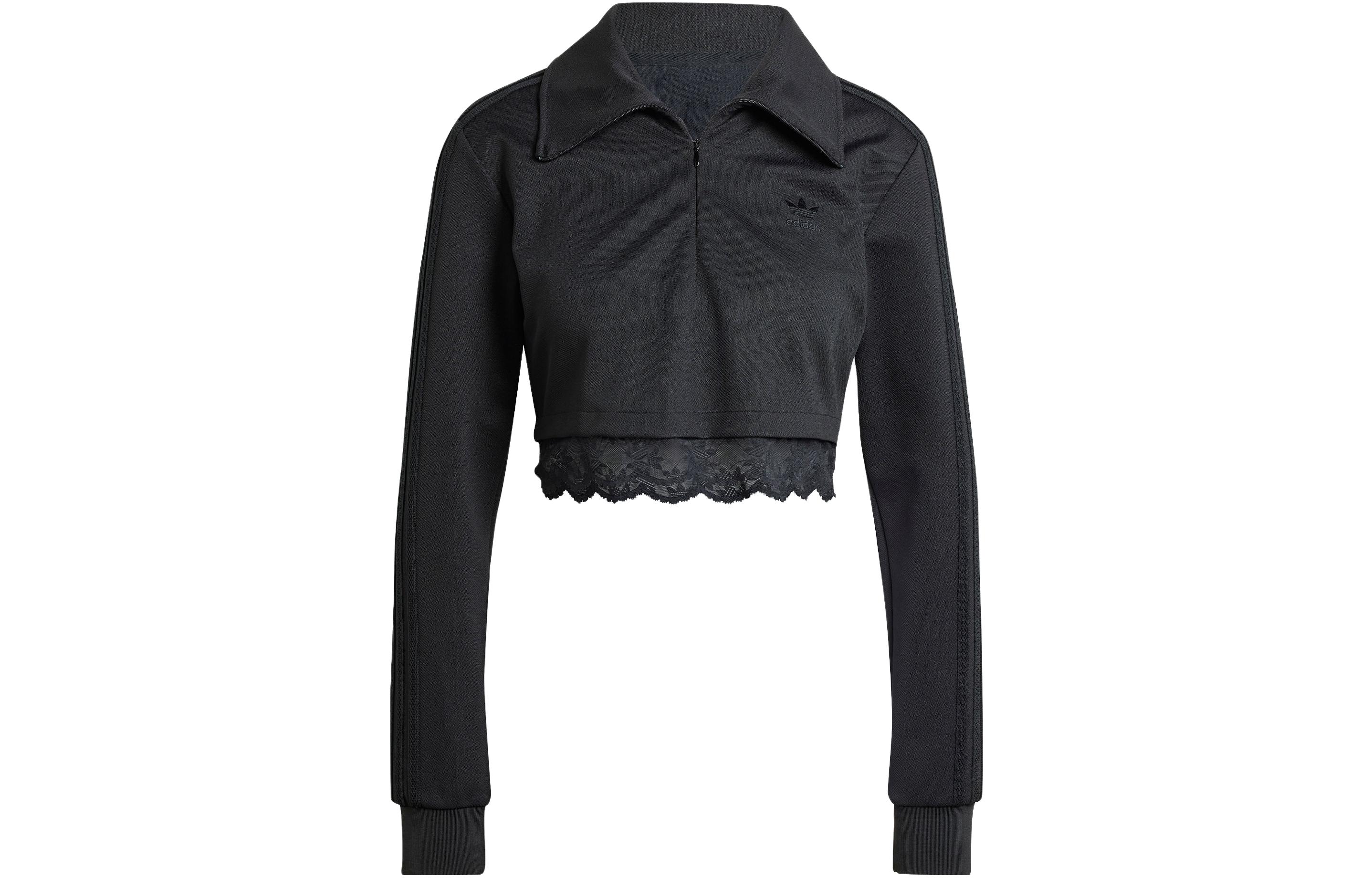 Adidas Originals TRACK TOP Sweatshirt Women s Black IY9023 L