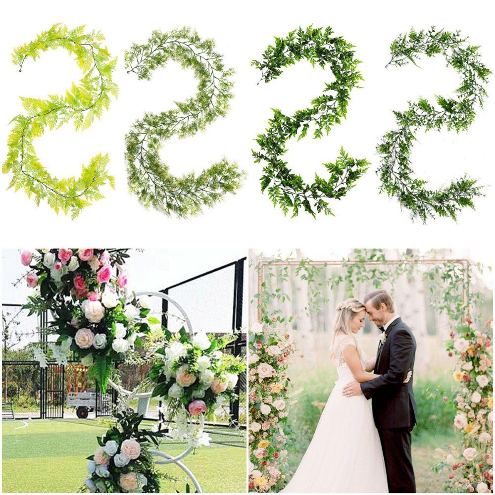 

Plastic Artificial Plant Vine DIY Accessories Wall Hanging Garland Table Runner A10