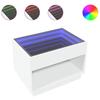 Vidaxl Stolik Kawowy Z Led Infinity, Biały, 70X50X50 Cm