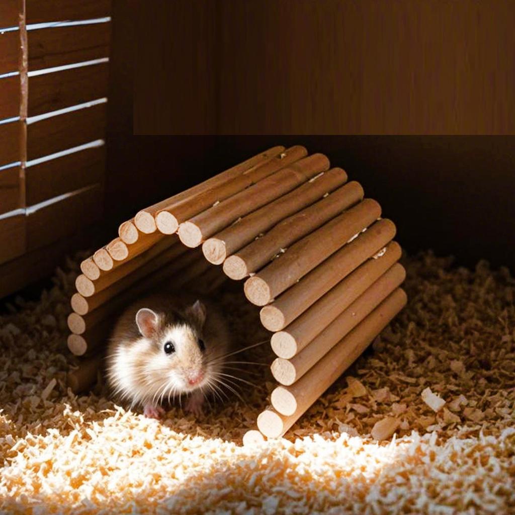 Branch Hamster Arch Toy Chewable Climbing Ladder Fence for Syrian Hamster Teeth Grinding Pet Cage Toy