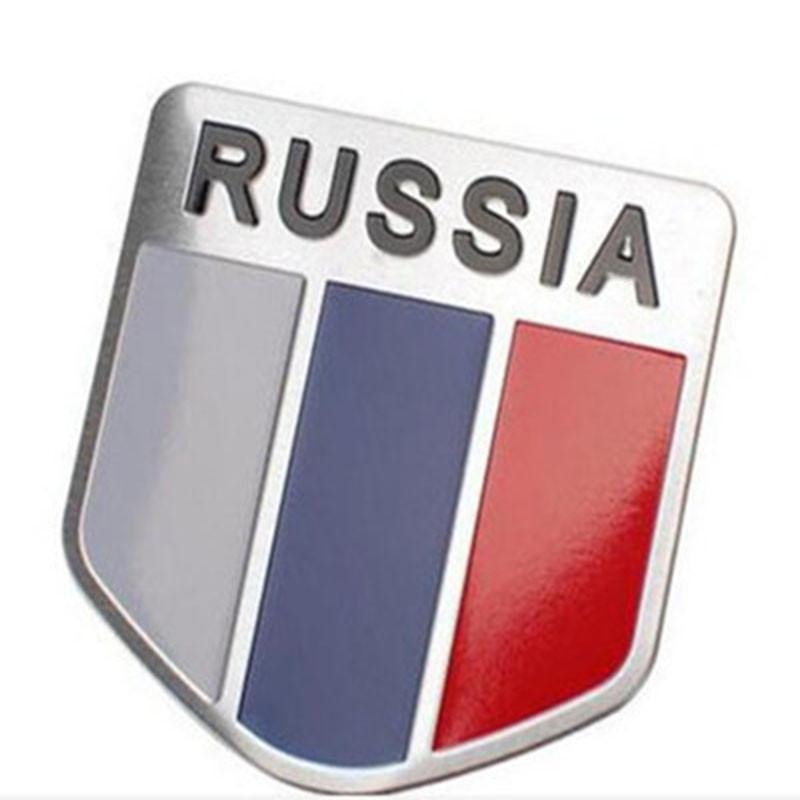 Russian Flag Metal Auto Stickers Badge Emblem Decal For Stylish Car Decoration