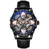 Skelett Automatische Mechanische Herrenuhr Mode Top Marke Leuchtend Edelstahl Sportuhren Relogio Masculino