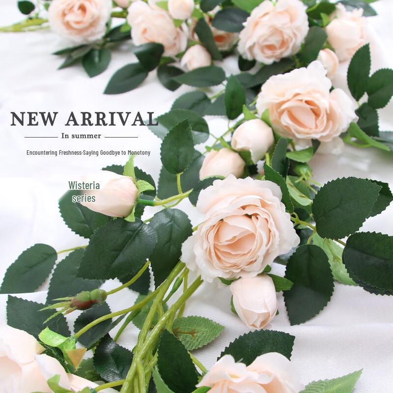Jinsu Artificial Rose Vine Garland (10-Pack)