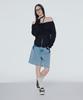 INSTANTFUNK Off-Shoulder Shirred Blouse