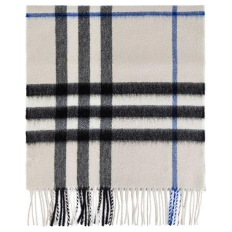 Burberry Check Printed Fringed Scarf Men's 8085927A3888