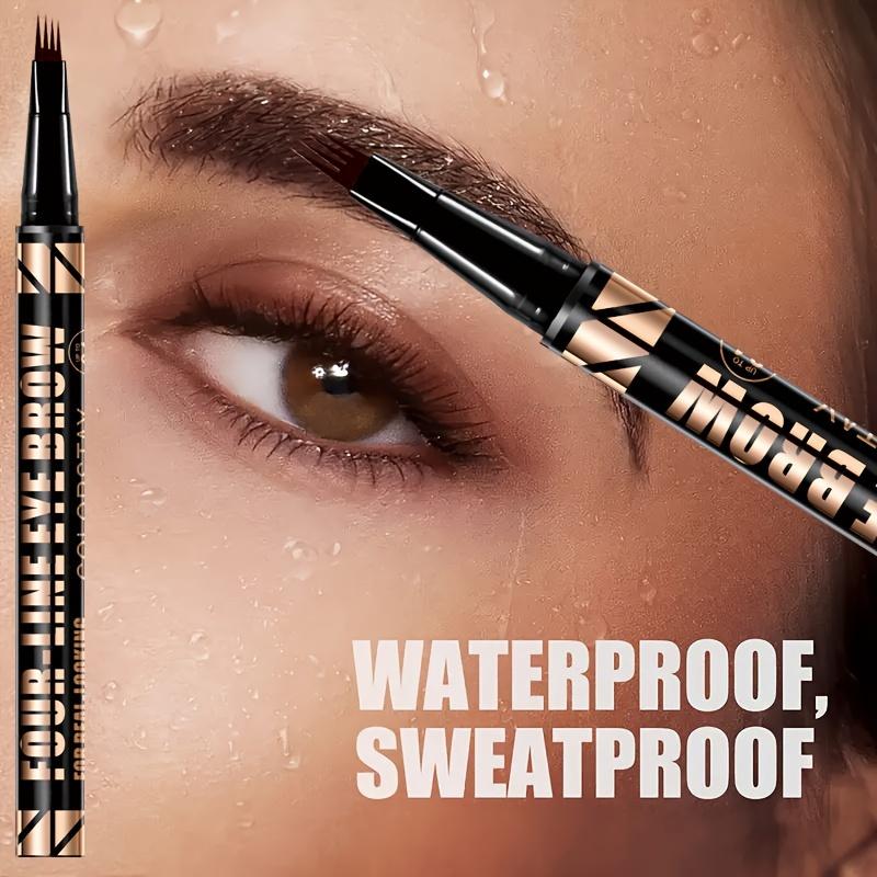 Eyebrow Pencil Long-Lasting Fast Drying 4 Split Head Waterproof Eyebrow Pencil - Precise Tip for Defined Brows - Suitable for All Skin Types