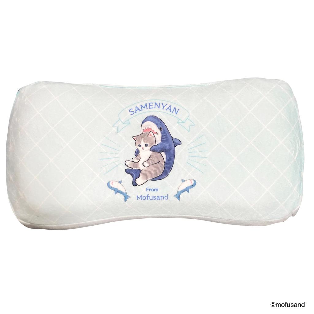 MORIPiLO Morishita Memory Foam Pillow Mofusand Shark Nyan 15x30cm Waist Support Back Support Stuffed Toy Cushion mofusand Blue 4621067