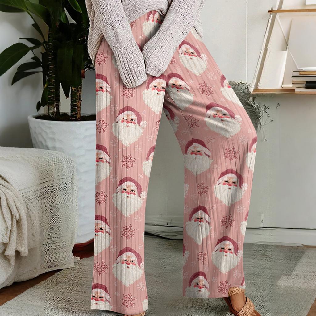 Pajama Pants, Sleepwear, Casual Drawstring Elastic Waist Pants, Comfortable Straight-leg Loose Pants