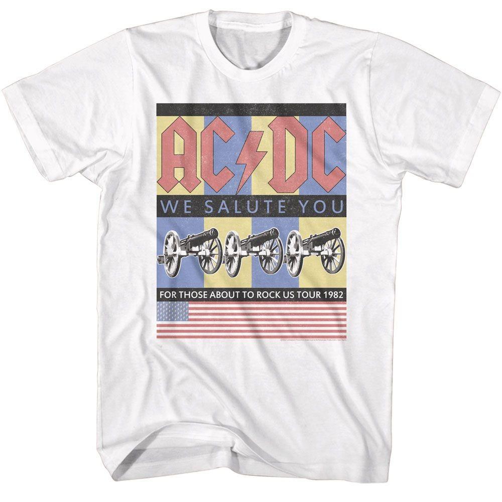 

AC/DC For Those About to Rock US Tour 1982 Multi Color Logo T-T-shirt Tops Tees Men s Women s Unisex 2XL