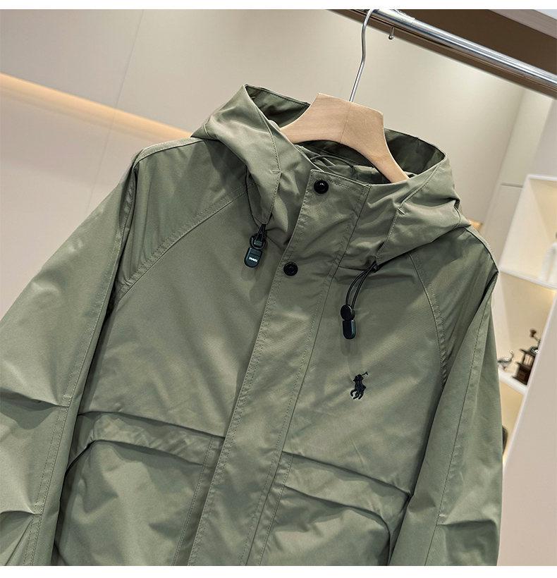 2025 Spring Men's Versatile Hooded Windbreaker Jacket Coat – Trendy Workwear Style for Autumn