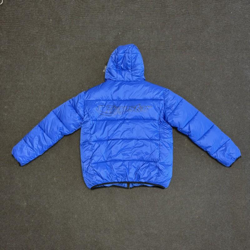 Trapstar Zimní Puffer Bunda s Kapucí a Vyšívaným Zadním Dílem Volný Hip Hop Streetwear Pánská