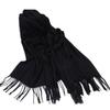 Warm Tassel Shawl Autumn and Winter Solid Color Cashmere Scarf Winter Solid Color Wool Scarf for Men and Women