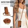 For iPhone 7 - 16 Series! 7 - Color PU Leather Multifunctional Phone Case with Card Slots, Wrist Strap, Lanyard & Kickstand