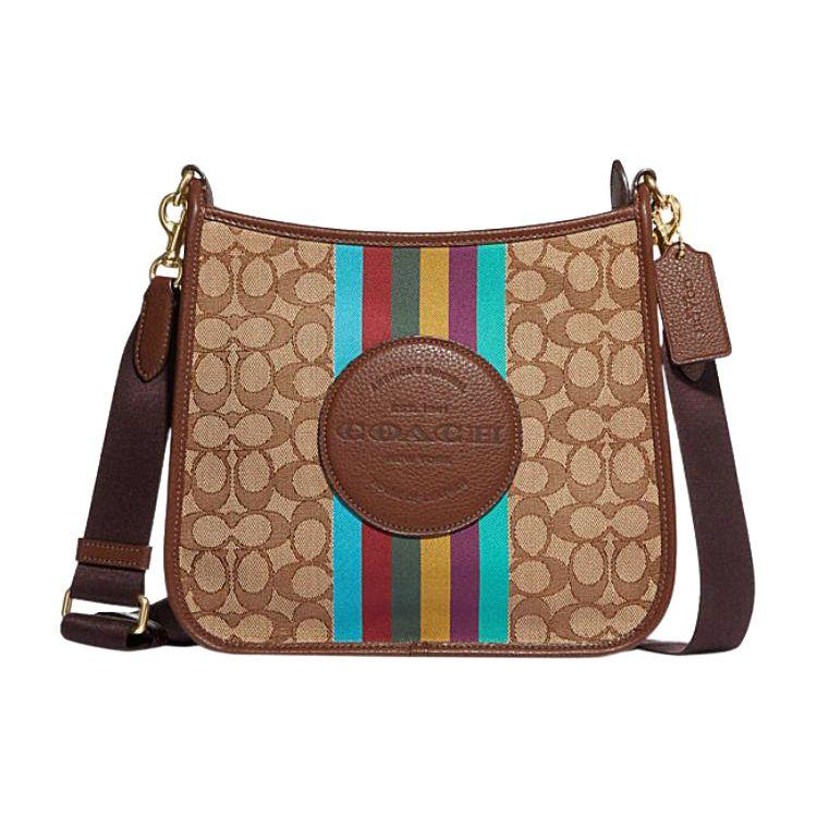 

Coach Dempsey 27 Classic Monogram Print Zipper Closure Fabric And Leather Document Bag Shoulder Crossbody Bag Large Women bags Khaki CC144-IMT1O Basic Set (Bag+Dust Bag)