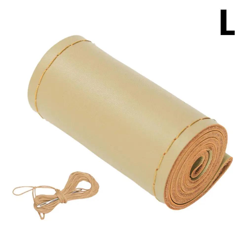 Piese auto interioare consumabile cusute manual din piele ghidon husă volan respirabilă din piele husă universală anti-alunecare S9X2