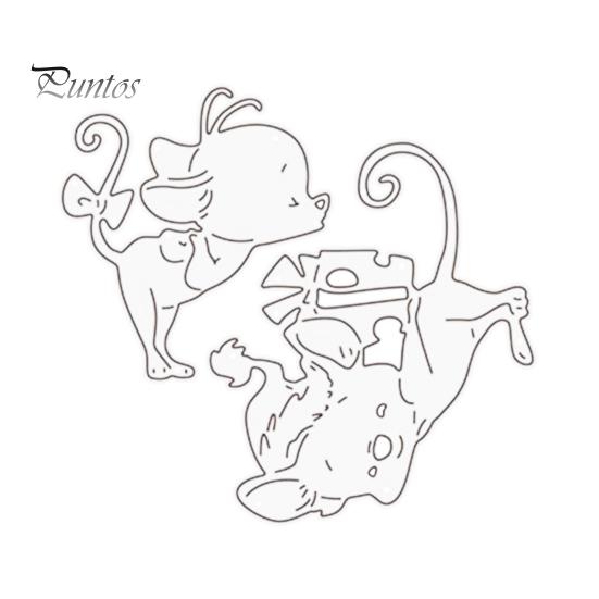 

Мультфильм животных мышь шаблон резки штамп записки бумага DIY ремесло плесень трафарет серебряный