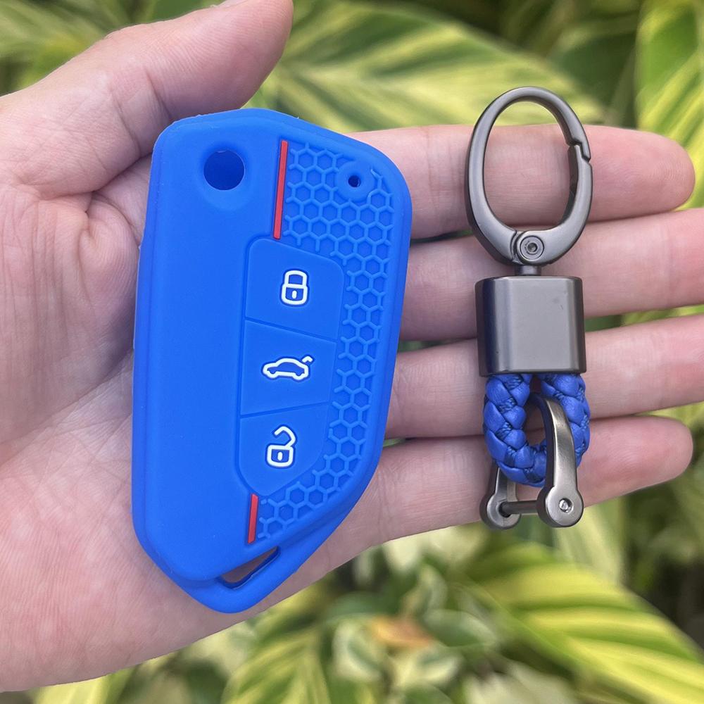 Silicone Car Remote Cover Case for VW Caddy Eos Golf Jetta Skoda Tiguan Beetle Polo Pass Passat B5 for Seat Skoda Modified Key