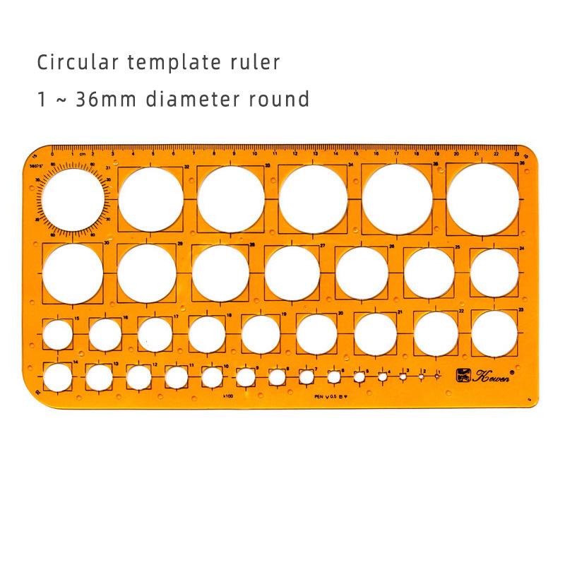 1pcs Professional Drawing Template Ruler for Curves, Circles, Ovals - Ideal for Engineering, Architecture, Interior Design