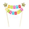Cute Cake Banner Colorful Happy Birthday Cake Decor Pennant Cake Topper  Baby Shower Decor
