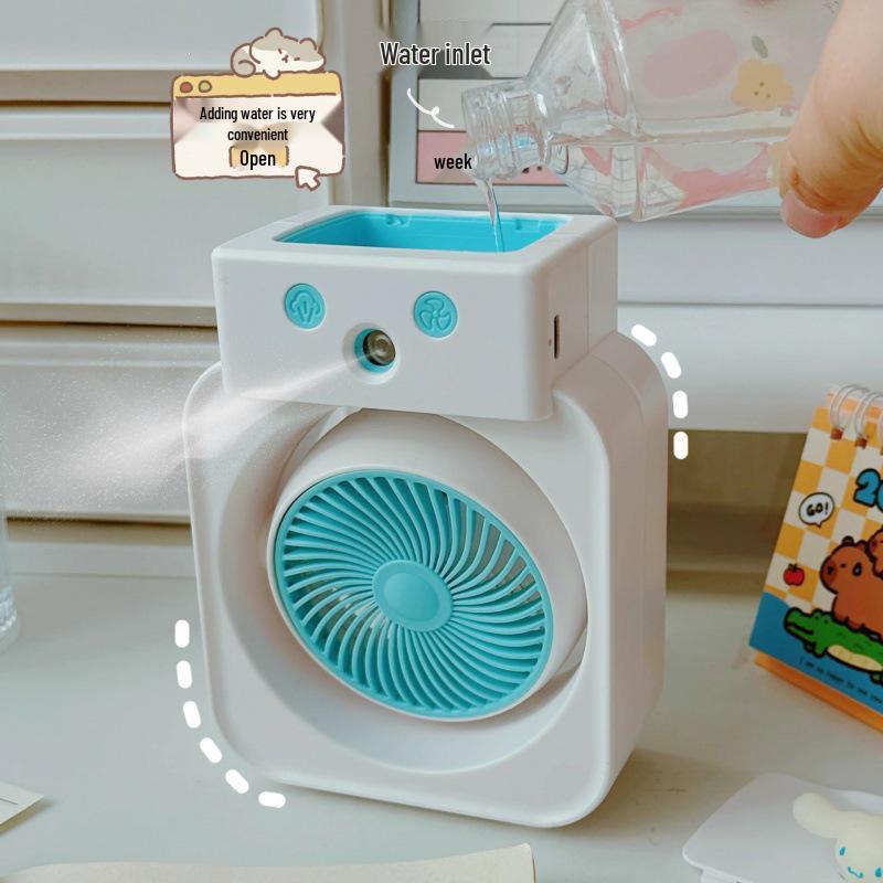 2026 Cute Portable Desktop Fan with Humidifier - Perfect Summer Gift for Students