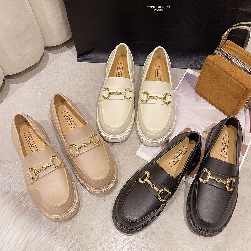 Fashion Women Loafers Platform Thick Sole British Style Lolita Low Heels Mary Jane Shoes White Jk Uniform Shoes Woman Casual Single Shoe