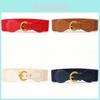 Vintage Leather Waist Belt For Women With Elastic Stretch For Casual Dress Up In Autumn Winter