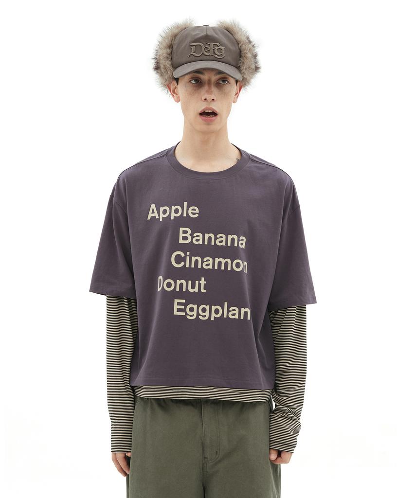 DEFGARMENTS Typo Oversized Layered Long Sleeve [2Color]