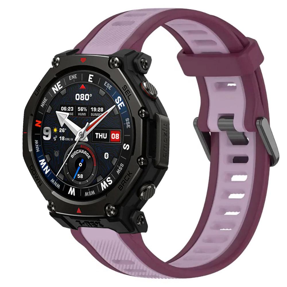 18/20/22mm Sports Silicone Strap for Amazfit T-Rex3 Pro 48mm 44mm Comfortable Breathable Wristband for Amazfit Helio/Balance 2-1